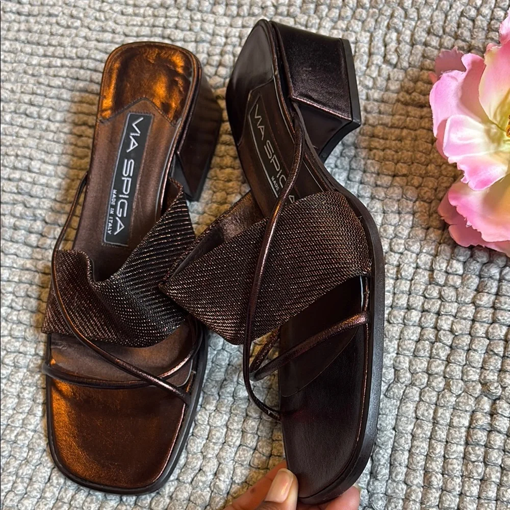 Via Spiga Brown Sandals with Knotted Design - Picture 2 of 9